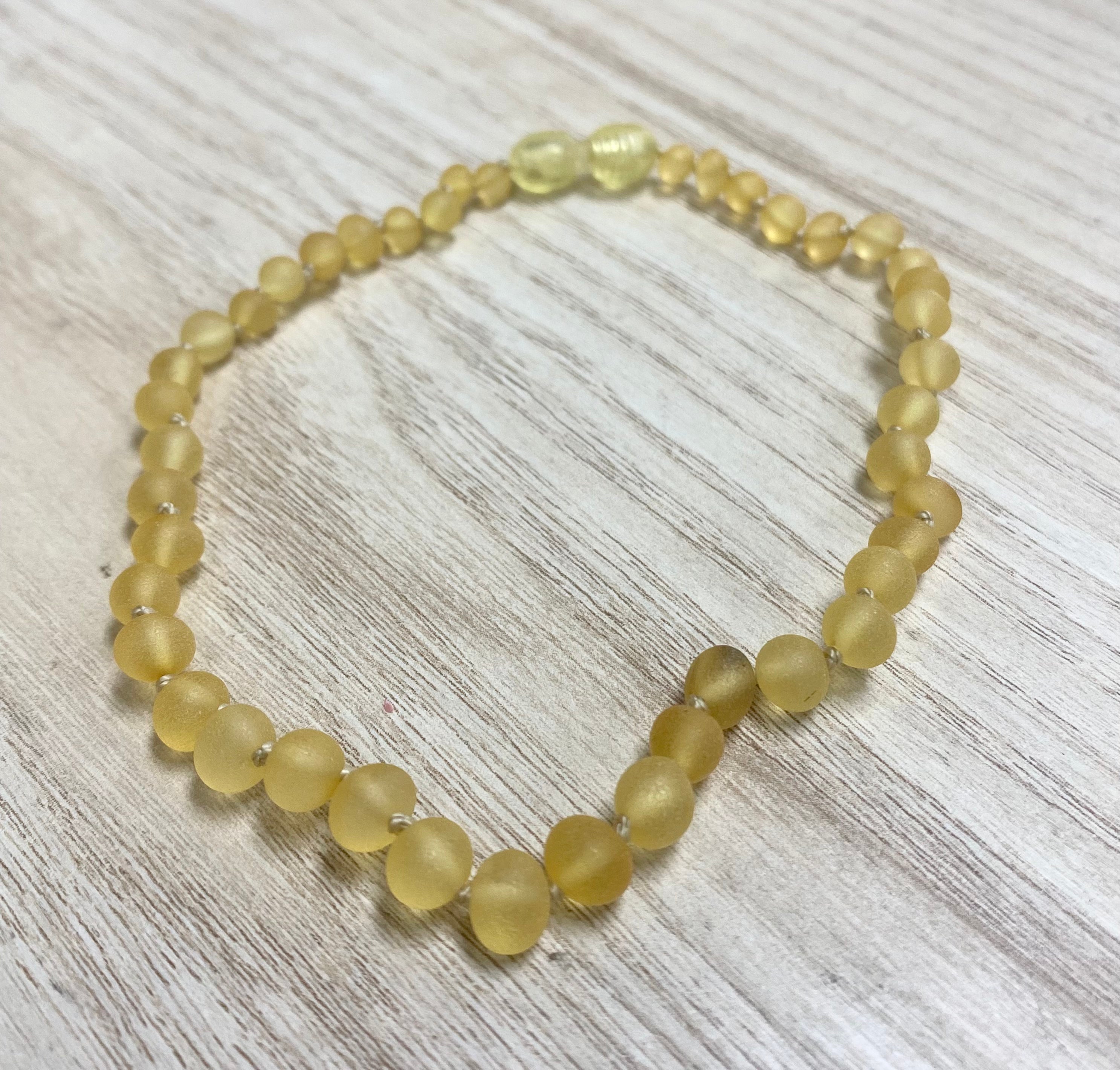 Jurate Pure Baltic Amber | Raw Lemon Children's Necklace 10