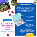 flyer showcasing the presto bento box. Easy to open, leakproof lid, high quality stainless steel