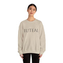 Sand Luteal Phase Sweatshirt on model