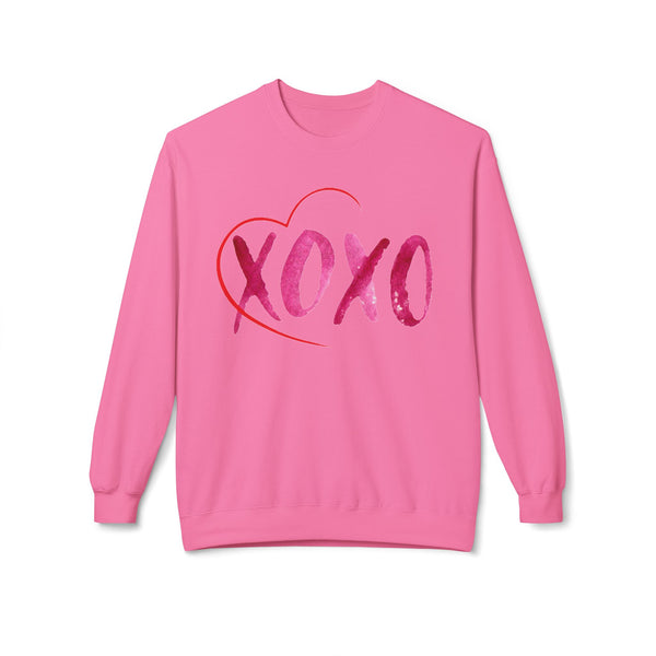 XOXO Heart Crewneck Sweatshirt - Soft Midweight Fleece for Cozy Days