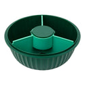 Green bowl with 4 compartments with center cup with lid