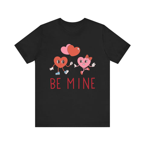 Buy black Unisex Jersey Short Sleeve Be Mine Valentine&#39;s Day Tee