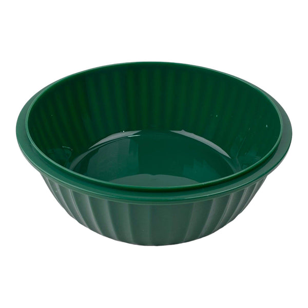 Green bowl with 4 compartments with center cup with lid