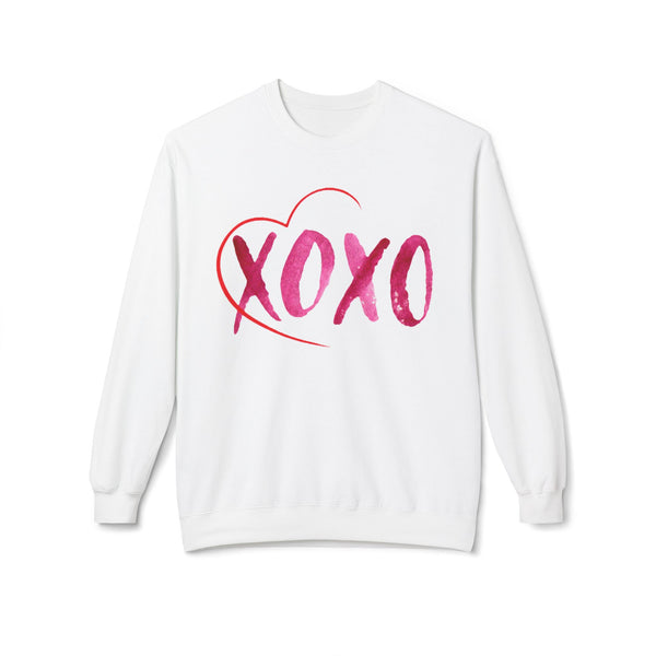 XOXO Heart Crewneck Sweatshirt - Soft Midweight Fleece for Cozy Days