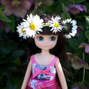 Lottie Ballet Doll with brunette hair with a flower crown