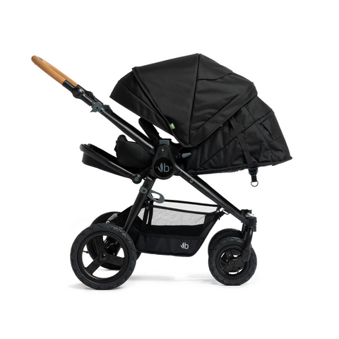 Era Stroller in Black with tan cork Handlebar