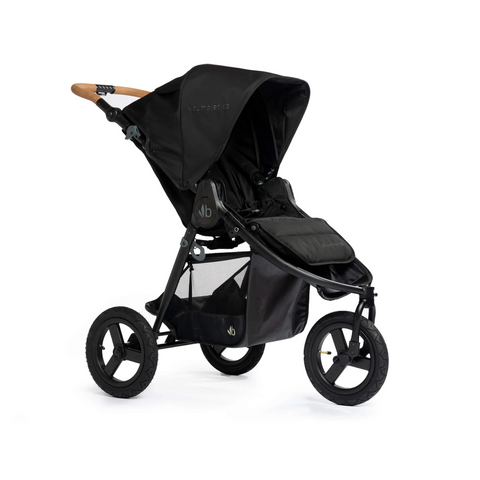 Indie Stroller in all black with cork handlebar