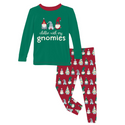 Kickee Pants Graphic Long Sleeve Pajama Set | Crimson Gnomes