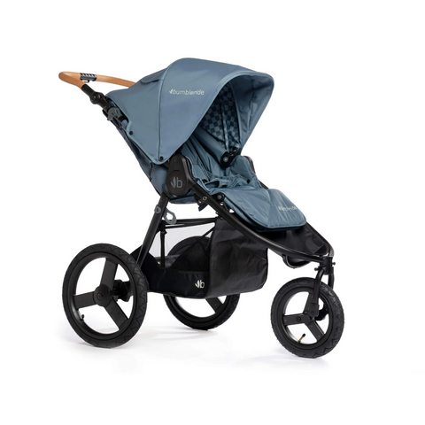 Speed Jogging stroller in Ocean blue with black frame and cork handlbar