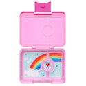 Pink snack box with rainbow insert