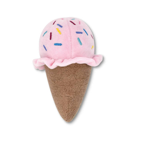 Plush Ice Cream cone with Pink Icecream and Rainbow Sprinkles