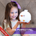 Child holding the Lumpet Chick. It's the perfect Pal for Sweet dreams and Peaceful Nights