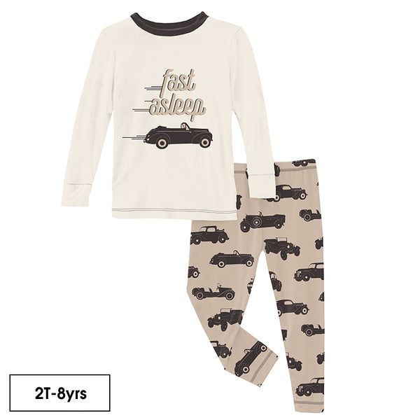 Kickee Pants Girl's Short Sleeve Graphic Tee Pajama Set