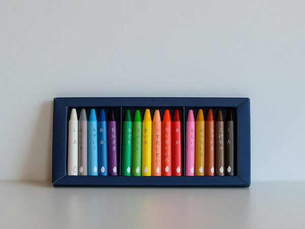 Mizuiro Natural Rice Crayons, Set of 16 Beautiful and Natural Colors